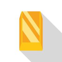 Yellow gold bar casting showing long shadow vector