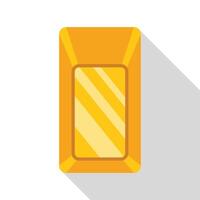Golden bar shining with light reflections in flat design style vector