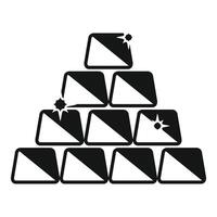 Gold bars stacking up representing investment growth concept vector