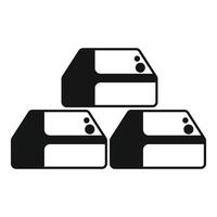 Simple black and white icon of three gold bars forming a pyramid shape vector