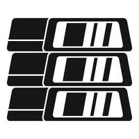 Stack of gold bars representing savings and wealth icon vector