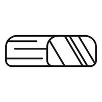 Rubber eraser removing pencil line icon showing correcting mistakes vector