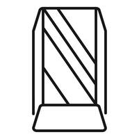 Roadblock with stripes making diagonal lines for traffic control vector