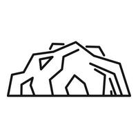 Mountain range logo forming abstract geometric shape vector