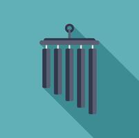 Wind chime hanging and making relaxing sound vector