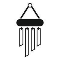 Wind chime hanging and making soothing sounds in the wind icon vector