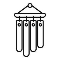Simple wind chime hanging and making soothing sounds vector