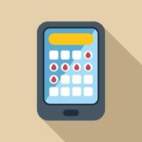 Blood donation app displaying on smartphone screen vector