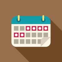 Calendar showing week with days marked, planning concept vector