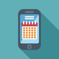 Smartphone showing calendar app for organizing appointments and events vector