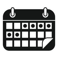 Wall calendar with days marked showing monday start of week vector