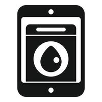 Smartphone showing water drop icon for water resistance feature vector