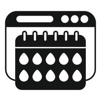 Menstrual cycle tracking app showing period calendar on smartphone vector