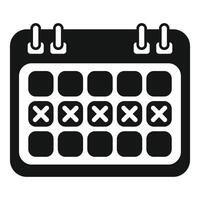 Calendar showing week of important deadlines vector