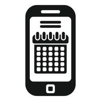 Smartphone showing calendar app for online appointment scheduling vector
