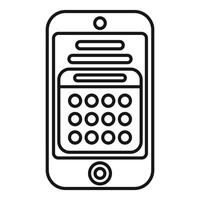 Smartphone showing security code entering interface vector