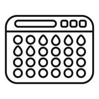 Menstrual cycle tracking app showing ovulation phase with calendar interface vector