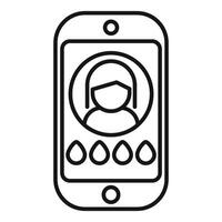 Smartphone showing user profile and receiving voice message icon vector