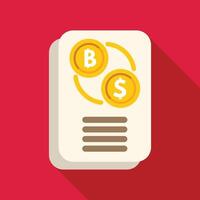 Bitcoin exchanging for dollar currency on digital tablet screen vector