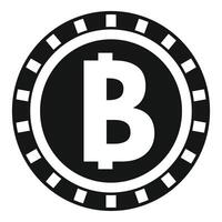 Bitcoin sign showing digital cryptocurrency and coin vector