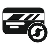 Credit card showing recurring payment icon vector