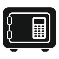 Strongbox protecting valuables with electronic lock system vector