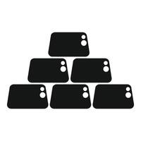 Gold bars forming a pyramid shape representing wealth and investment vector