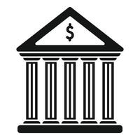 Bank building facade with pillars symbolizing finance and investment vector