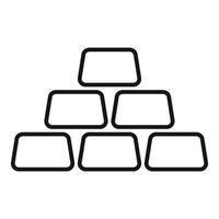 Gold bars forming a pyramid shape representing wealth and investment vector