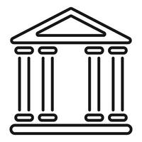 Building with columns representing a courthouse symbol vector