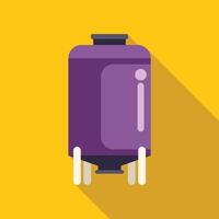 Big industrial container for storing liquid is standing on yellow background vector