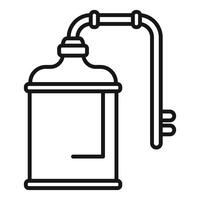 Moonshine machine being used to make alcohol from corn vector
