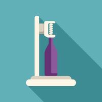 Wine bottle being uncorked using mechanical corkscrew mounted on wall vector