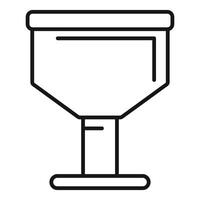 Simple line icon vector of a bird feeder hanging