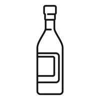 Wine bottle with blank label showing alcohol concept vector