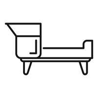 Modern bedside table lamp providing light for reading in bed vector