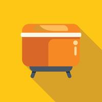 Electric bread maker toasting slices of bread for breakfast vector