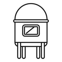 Milk pasteurization tank icon showing dairy production process vector