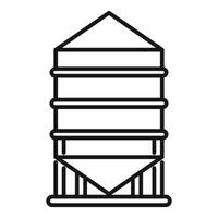 Grain storage silo standing on support structure vector