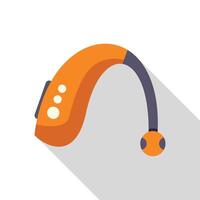Modern hearing aid device improving hearing loss vector