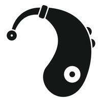 Modern hearing aid device improving hearing loss vector
