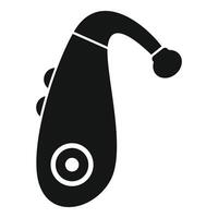 Modern hearing aid icon showing device for hearing loss vector