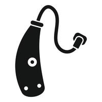 Hearing aid device improving hearing quality icon simple style vector
