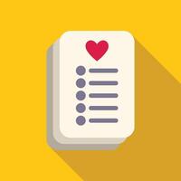 Wish list with heart representing love and affection vector
