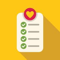 Checklist showing items being marked as done vector