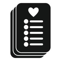 Wish list icon showing desired items or experiences vector