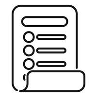 Online survey form being filled with check marks vector