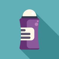 Roll on deodorant bottle spreading freshness with long shadow vector