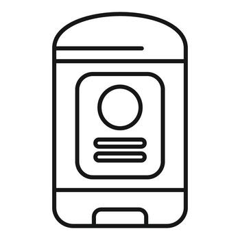 Stick deodorant container representing personal hygiene routine vector