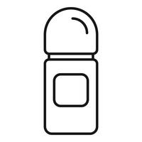 Roll on deodorant stick with round cap outline icon vector